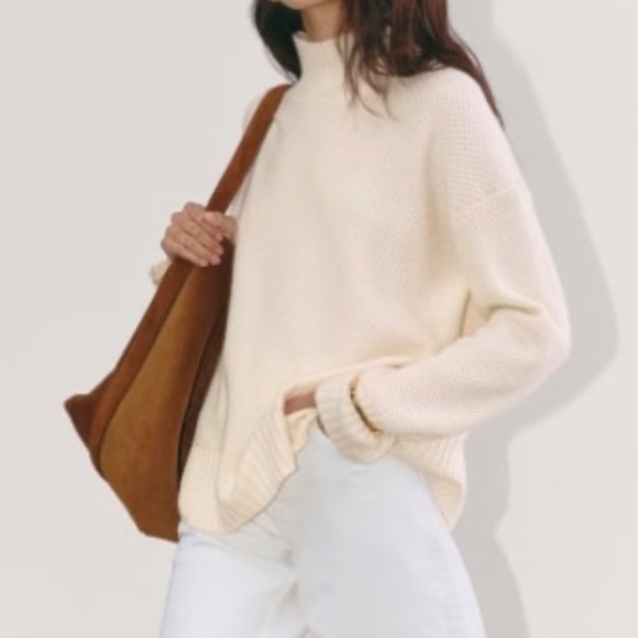 Everlane Honeycomb Funnel Neck Sweater - Picture 2 of 11